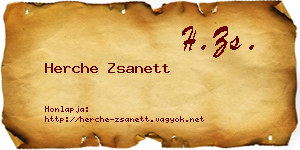 Herche Zsanett névjegykártya